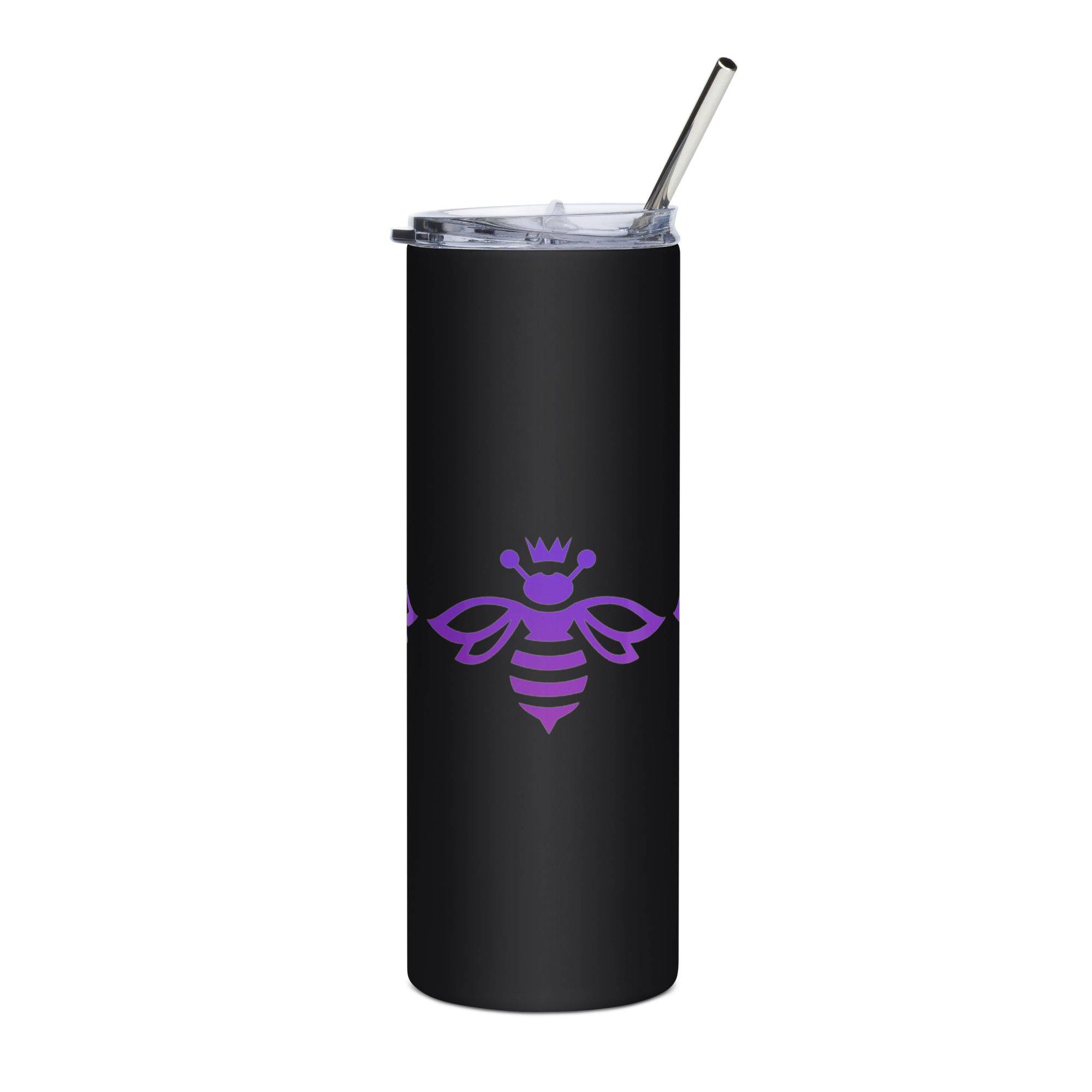 Stainless Steel Water Bottle with Purple Bee Logo – Purple Bee